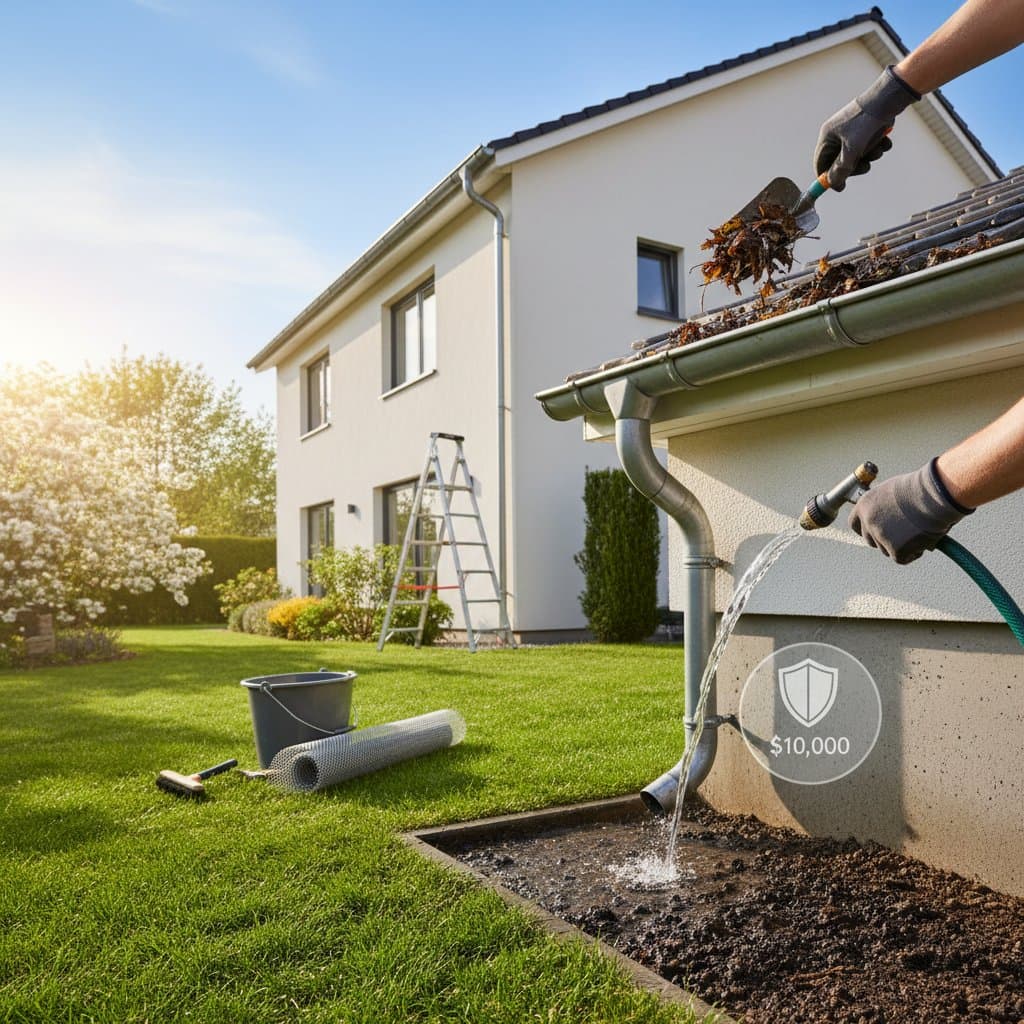 Featured image for Spring Gutter Care Prevents $10K Foundation Damage