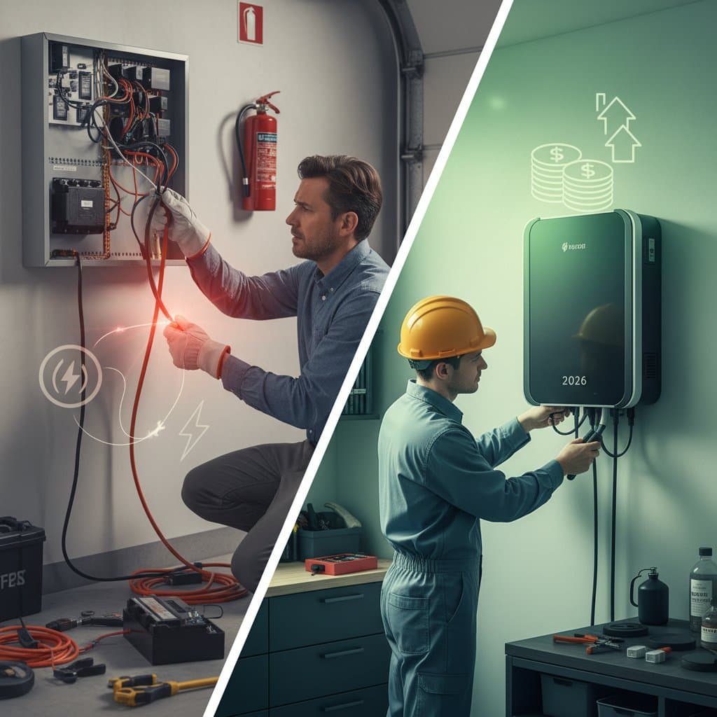 Featured image for DIY Solar Battery Safety Risks vs Pro Savings