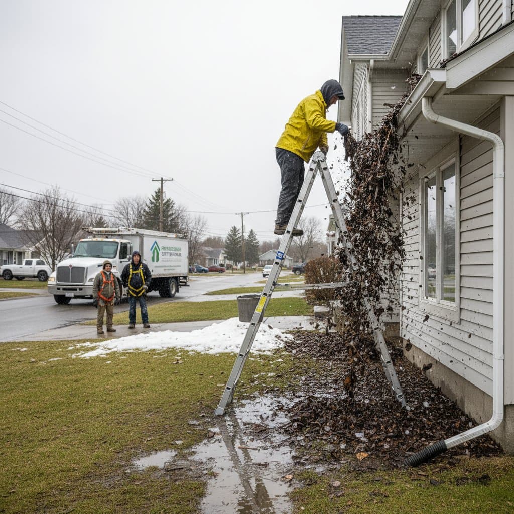 Featured image for Why Spring Makes DIY Gutter Cleaning Dangerous
