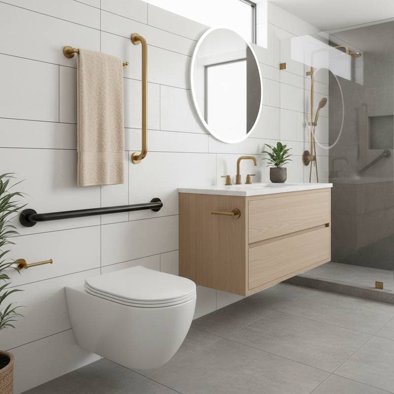 Featured image for Grab Bars That Look Like Designer Fixtures