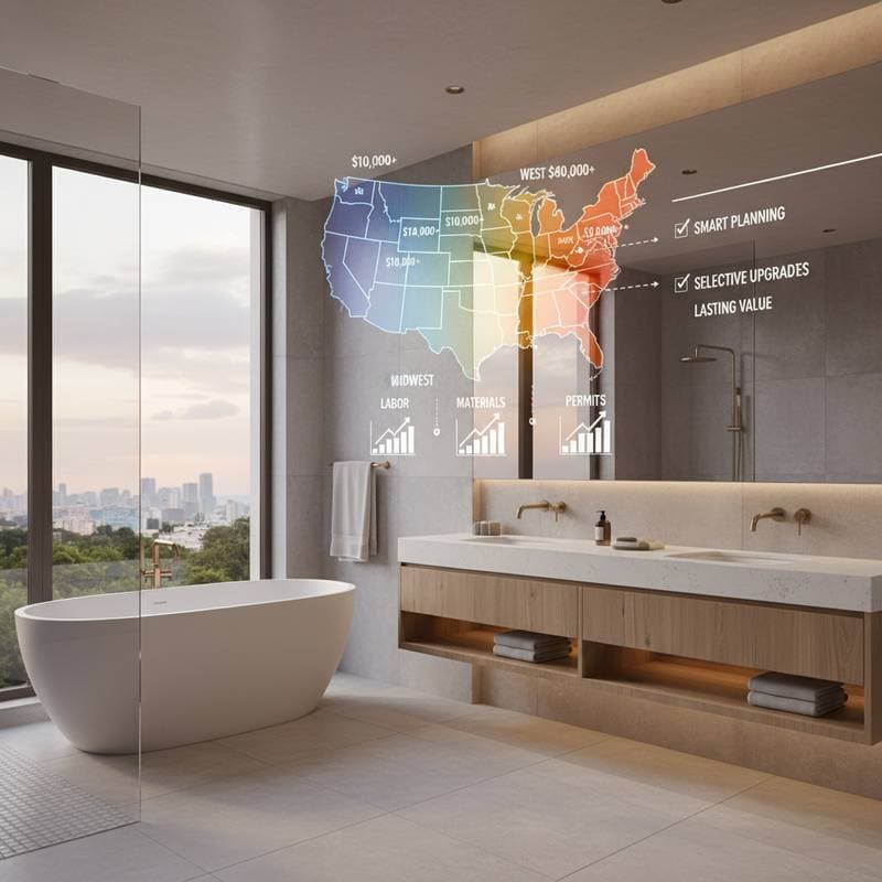 Featured image for Bathroom Remodel Costs Vary $22K by Region in 2026